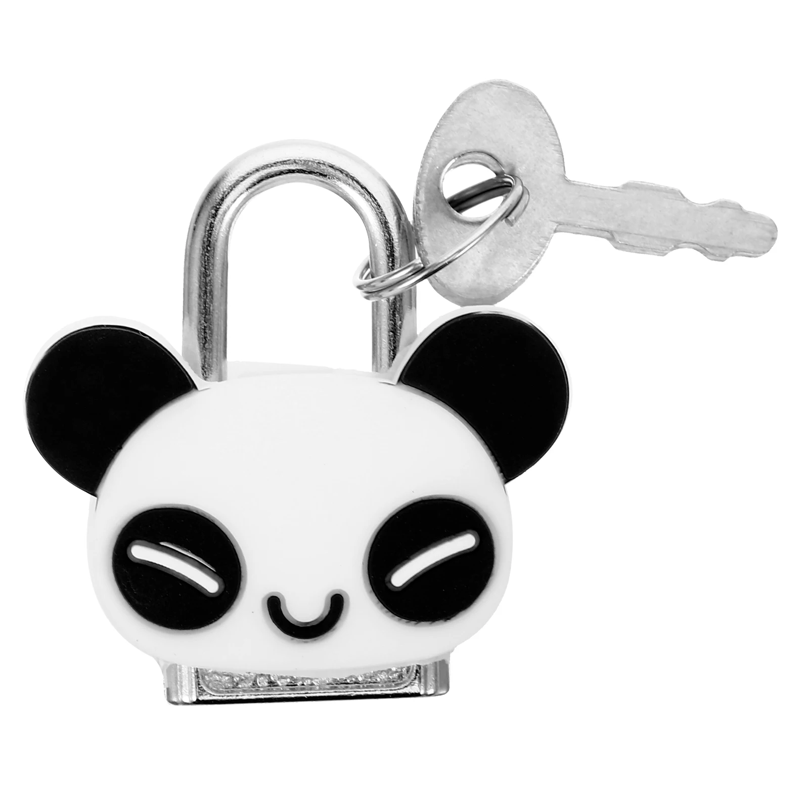 

1 set Panda Cabinet Padlocks With Keys Mini Metal Padlock Lightweight Retro for Box Jewelry Locker Closet Furniture Hardware
