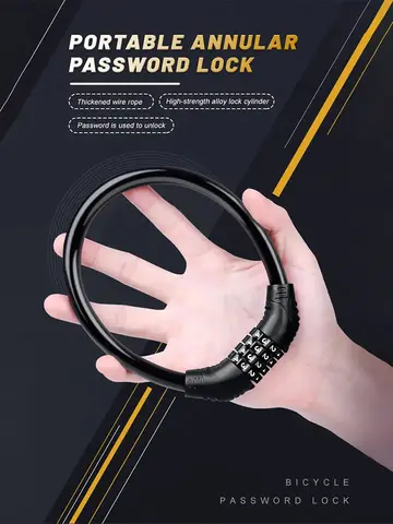 4-cyfrowy kod zabezpieczający przed kradzieżą Blokada linki rowerowej Zamki zabezpieczające ze stali nierdzewnej Przenośna kłódka szyfrowa
