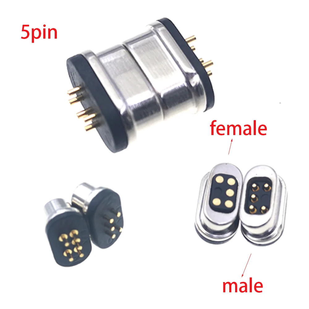 2Pin 3Pin 4Pin 5Pin 6Pin spacing 2.54mm DC Magnetic Pogo Pin Connector Pogopin Male Female Spring Loaded DC Power Socket