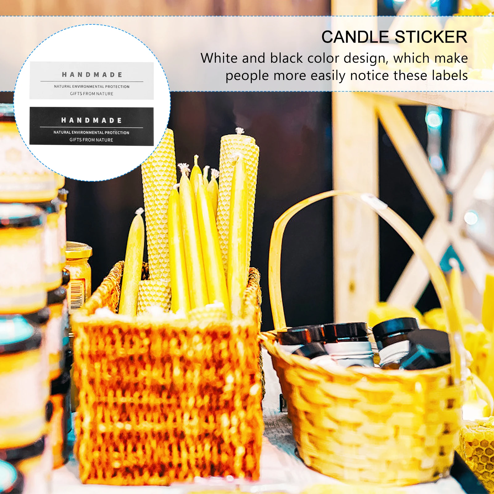 

6 Pcs Jar Labels Self Adhesive White Most Containers Decorative Easy Apply Clean Surfaces Safety