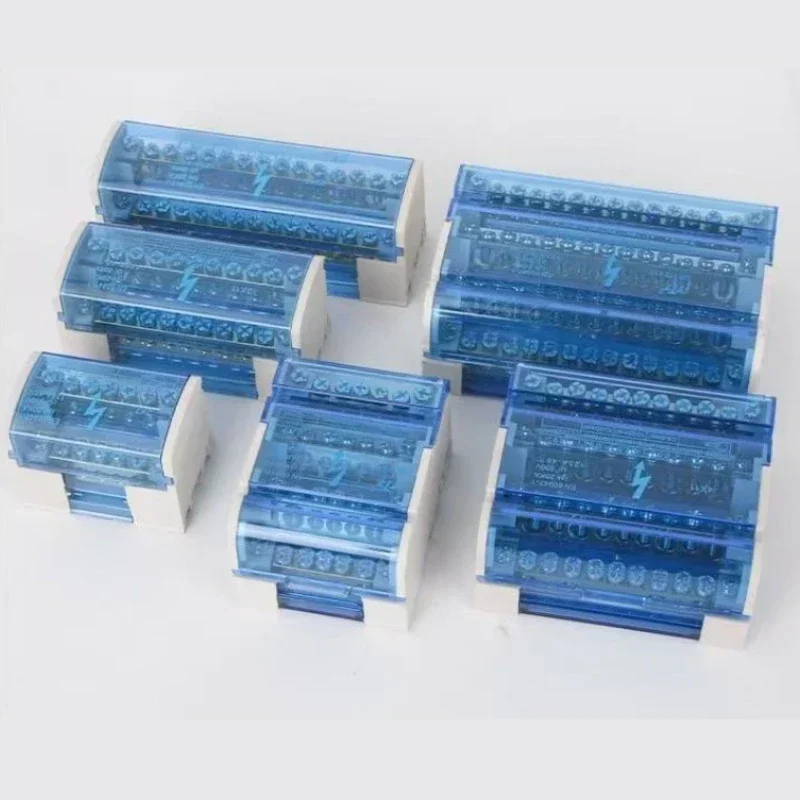 UK207/211/215/407/411/415 Din Rail Terminal Block Screw Junction Modular Universal Electrical Power Distribution Box