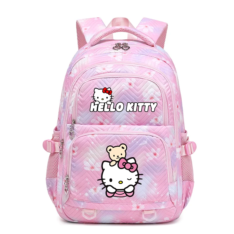 Hello Kitty tas ransel sekolah Set untuk anak-anak tas sekolah utama lucu tahan air tas perempuan laki-laki tas perjalanan tas buku pelajar Mochila