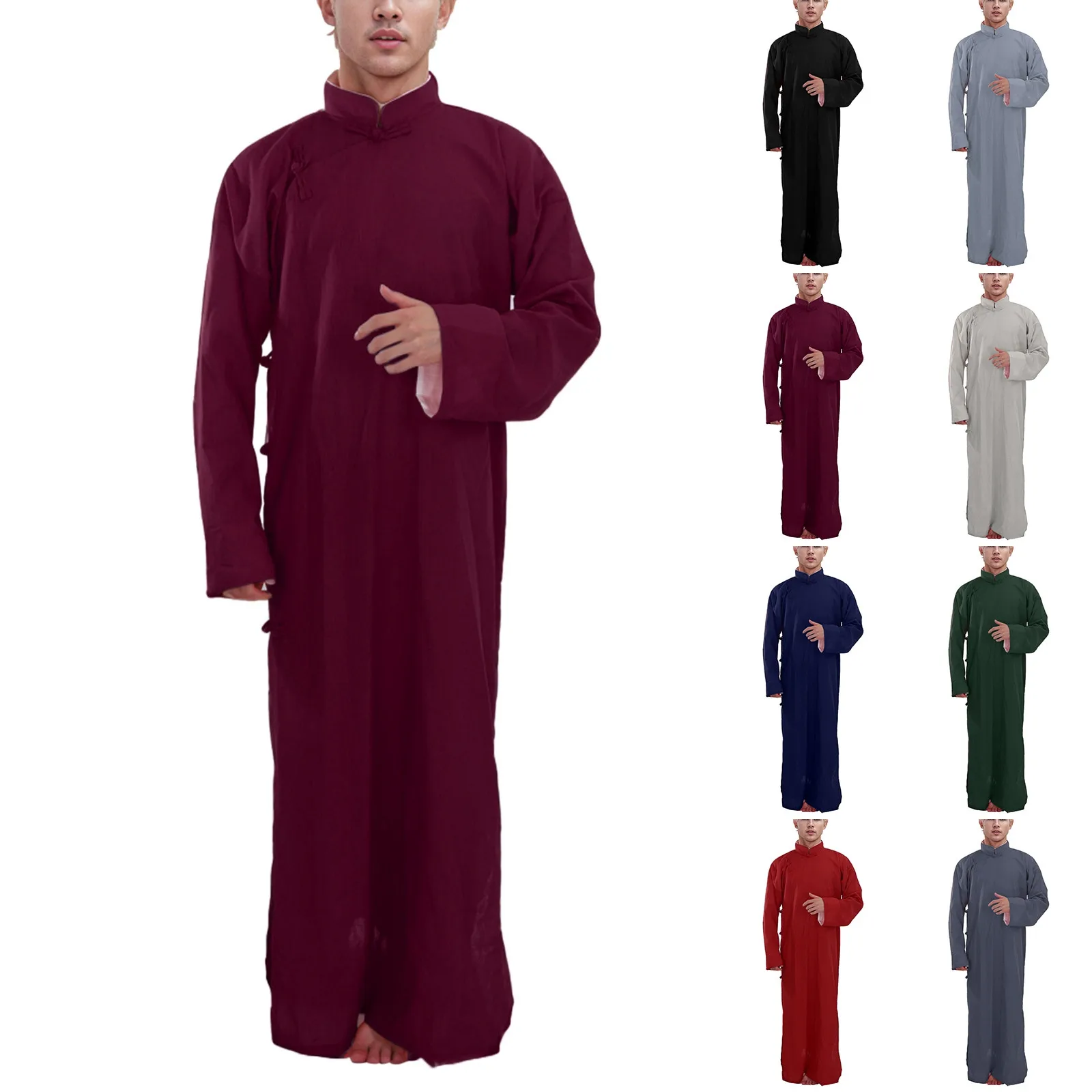 

Islamic Clothing Men Length Long Sleeve Loose Muslim Men Saudi Arabia Pakistan Kurta Muslim Costumes Muslim Dress Kaftan Thobe