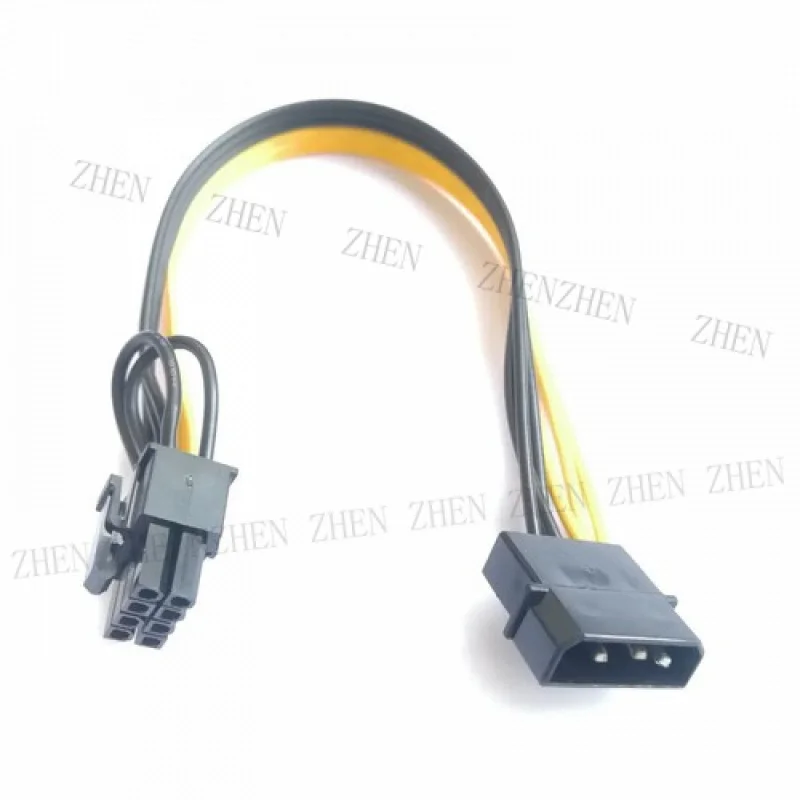 Y Y Mainboard 4Pin IDE D Molex to Graphic Video Card PCI-E 6Pin 8p 6+2p Power Cable