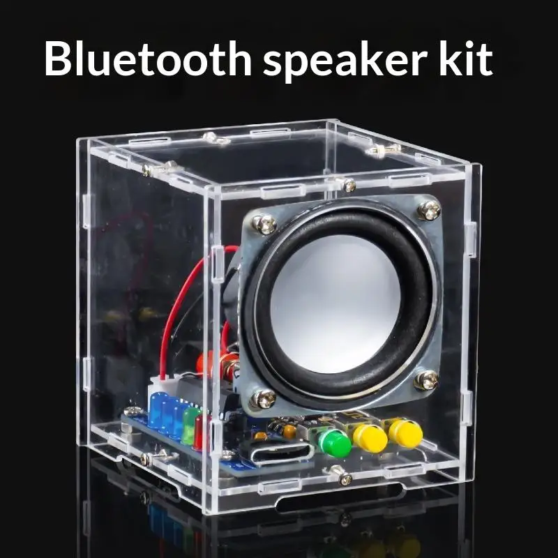 1Set DIY Bluetooth Speaker Kit Stereo Amplifier Small Audio Making Circuit Board Soldering Practice Kit