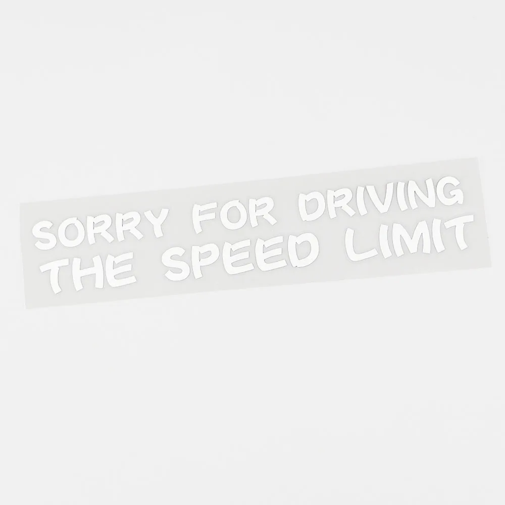 YJZT Words Sorry For Driving The Speed Limit Vinyl Decal Car Sticker Black/Silver 10B-0108