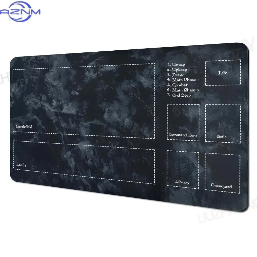 Gray System Mouse Pad Card Mat Large Computer Office Mousepad XXL Anti-slip HD for MTG DTCG CCG RPG Trading Card Table Mats