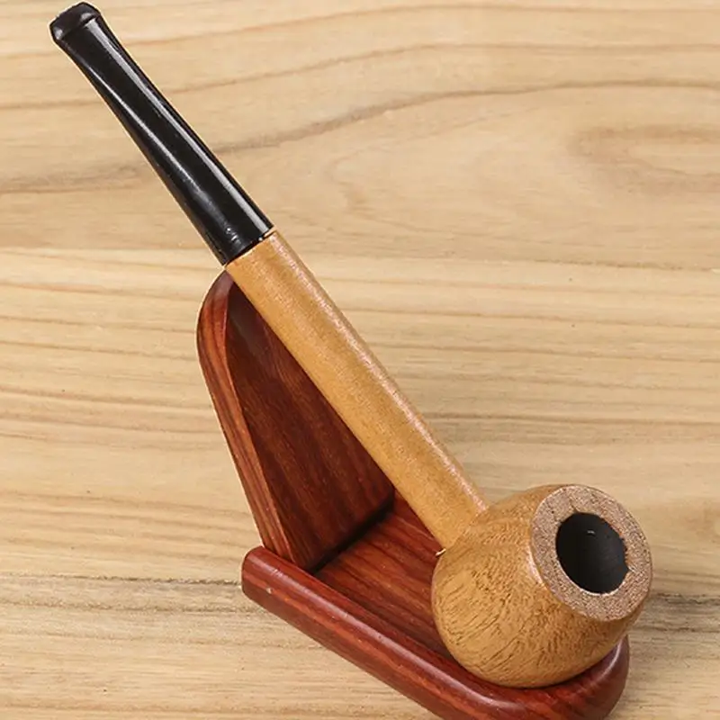 1PC Fashion Manual Wood Pipes Chimney Filter Long Smoking Pipe Herb Bakelite Tobacco Pipe Cigar Narguile Gift Smoke Mouthpiece