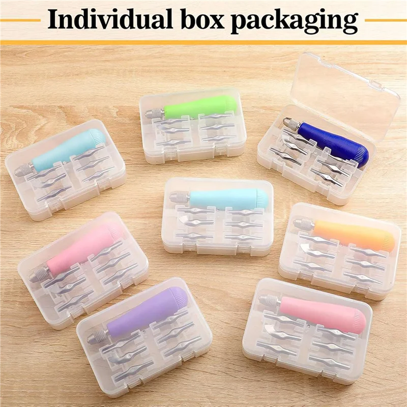 Kit de coupe de linoléum artisanal AB42-12Pack, assortiment d'outils de sculpture, outils de linocut, coupe-bloc pour impression de blocs, couleurs assorties