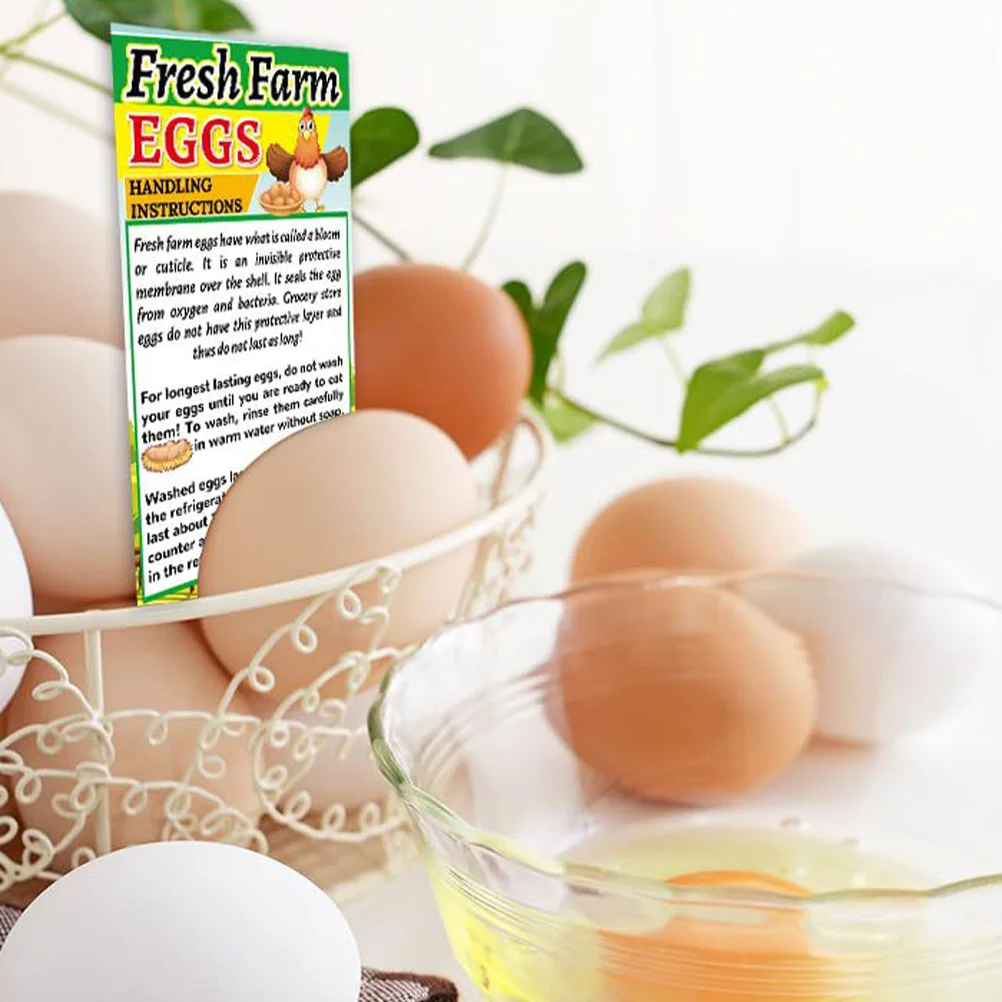 

250Pcs Farm Fresh Egg Handling Labels Chicken Egg Storage Instructions Freshness Date Stamp Tracking