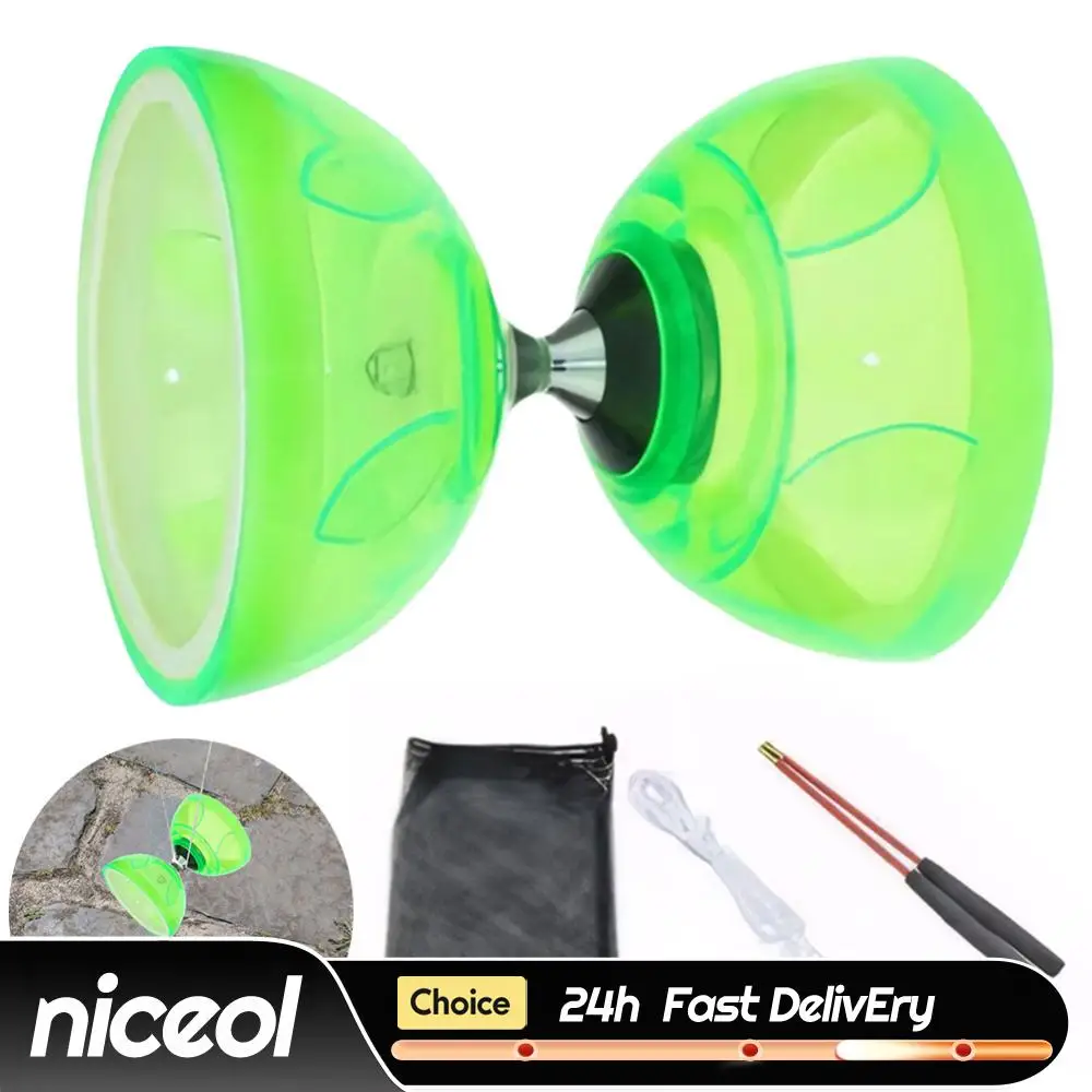 Diabolo Yoyo with Play Stick String and Net Bag Triple Bearing Diabolo Juggling Diabolo for All Ages and Acrobatic Performances