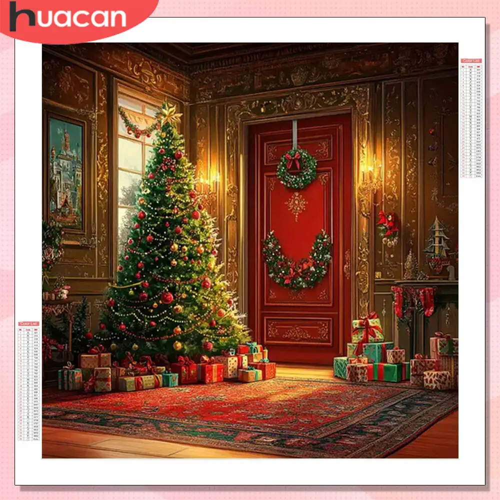 HUACAN 5D Diamant Malerei Baum Weihnachtsdekoration für Zuhause Diamant Stickerei Landschaft Mosaik Komplette Kits