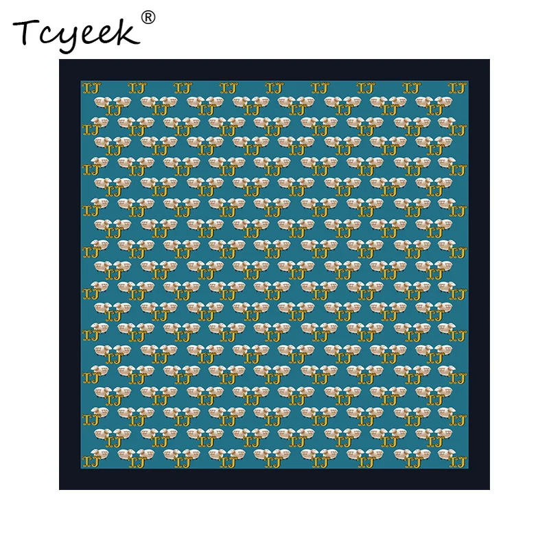 

Tcyeek, 12MM 100%Mulberry Silk Elegant Scarf, Fashion Vintage Print, Women Retro Headband Chic Kerchief, Mom Gifts A48958QM