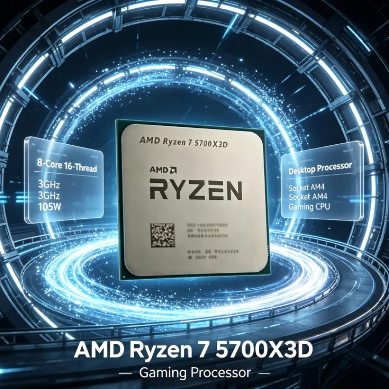 Ryzen 7 5700X3D AMD Desktop Computer Processor 8 Cores 16 Threads 3.0GHz 105W AM4 DDR4 CPU
