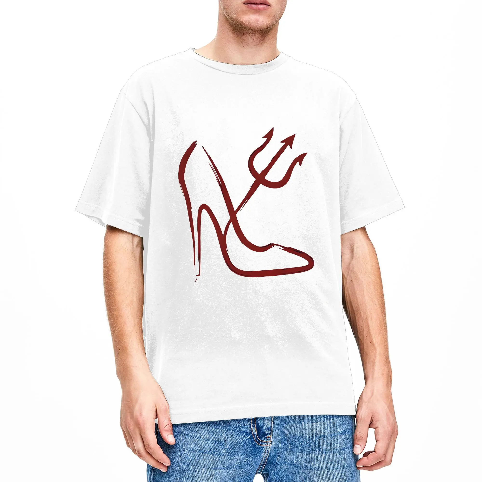 All Devil Wears Pradaed Cotton T-Shirt For Men Beach  Y2K Funny T Shirts Harajuku Tees Oversized Printed Clothing