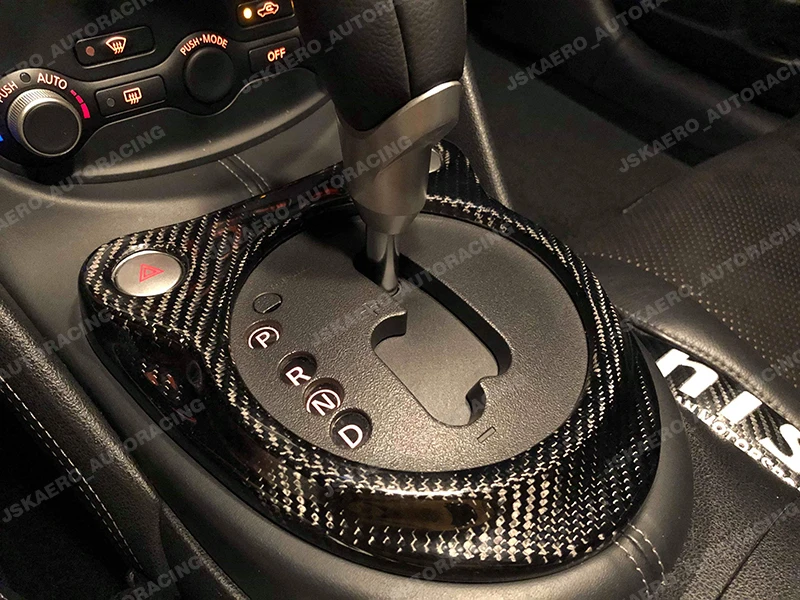 Car Gear Shifter Surround Stick Cover For Nissan 370Z Z34 Automatic Carbon Fiber BodyKits