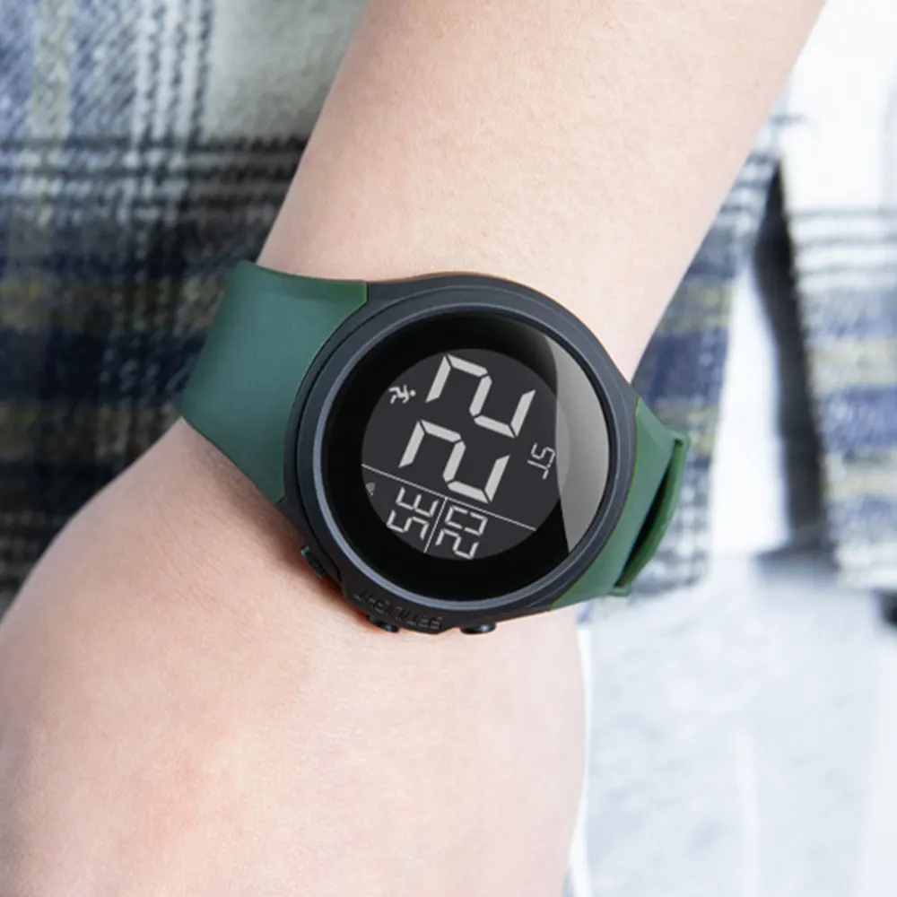 BNMI Digital Sports Watch Multifunctional Electronic Men Watches LED Calendar Weekly Display Luminous Timer Men's Wristwatch