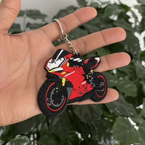 3D Motorcycle Accessories Motorcycle KeyChain Rubber Motorcycle Key Chain for DUCATI PANIGALE 1299R Model