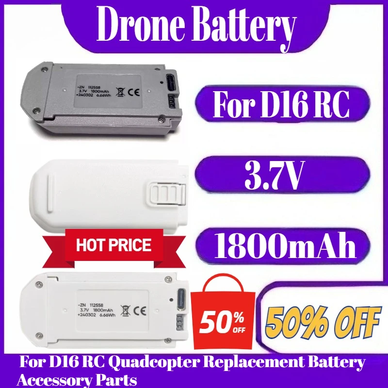 

3.7V 1800mAh D16 Drone Battery For D16 RC Quadcopter Replacement Battery Accessory Parts