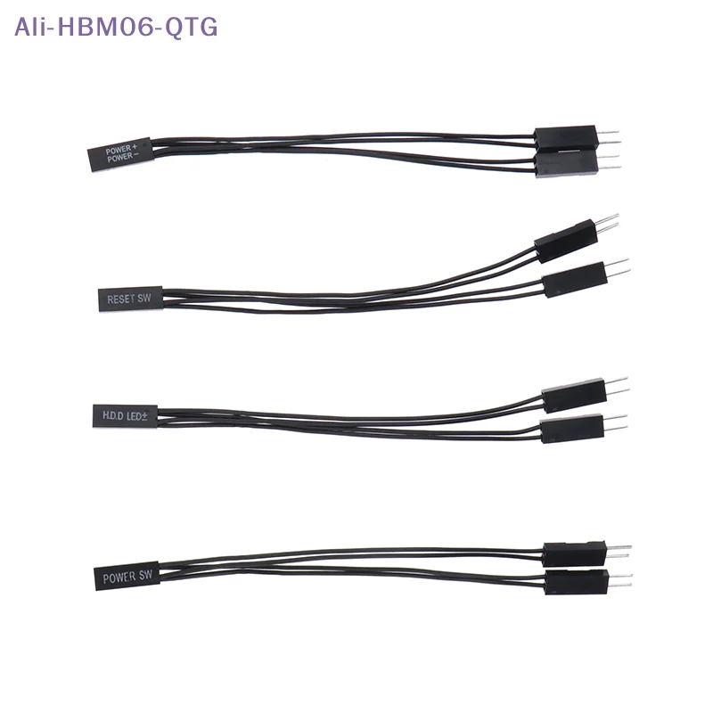 [New] Hot！1/4Pcs Motherboard Switch Power SW/RESET SW/HDD LED /Power LED 1 To 2 Double Adapter Cable Support Dual Boot