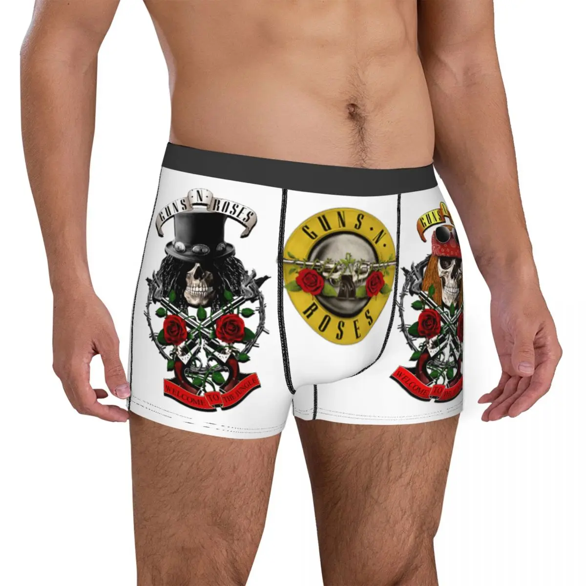 Slash Guns N Roses Men Underwear Cozy Welcome To The Jungle Shorts Boxer Briefs