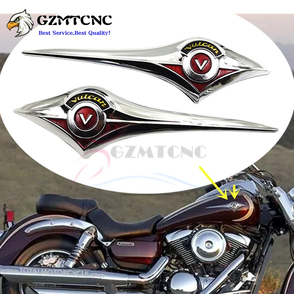 Vulcan Decal Gas Tank Emblem Badge 3D Stickers For Kawasaki Vulcan450 750 VN500 VN650 VN800 VN900 VN1500 VN1600 VN1700 VN2000