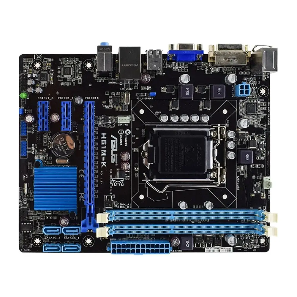 Imagem -04 - Asus-placa-mãe H61m-k Soquete Lga 1155 I33220 3240 I5-3450 3470 I7-3770 Ddr3 Micro Atx