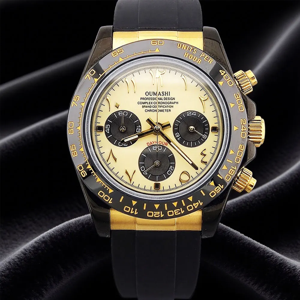 

39mm men's custom watch VK63 movement Multi-functional quartz chronograph sapphire glass luxury business men's watch