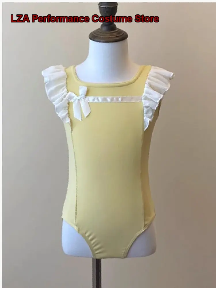 Children's Girls Practice Short Sleeves Camisole Skirt Beginner Level Art Exam Chinese Dance Kids
