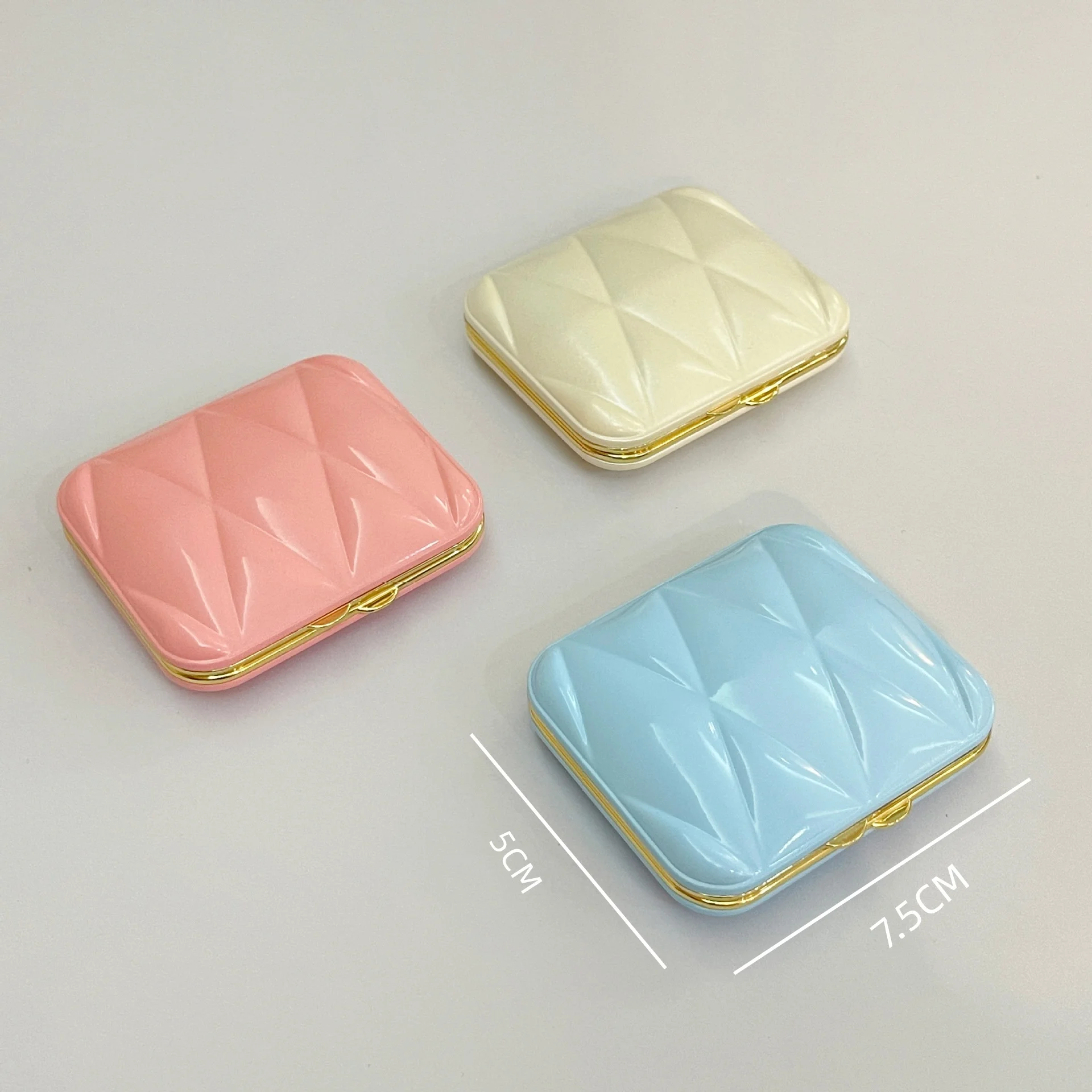 Dwustronne lusterko ręczne, mini przenośne minimalistyczne lusterko składane, lusterko do makijażu na biurko do wyjścia, niełatwe do uszkodzenia.