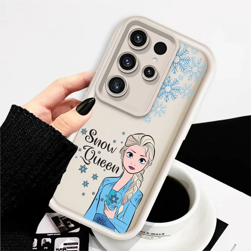 Princess Elsa Beautiful For Samsung Note 20 S24 S23 S22 S21 S20 Ultra Plus FE A25 A23 A22 A15 A31 5G Eye Ladder Soft Phone Case