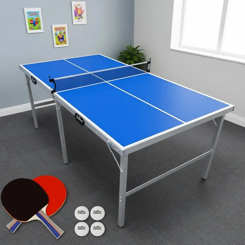 

XMSJPartyLie 6 T X 3 T Набор для настольного тенниса | Портативный складной теннисный стол для помещений и улицы с опциональными аксессуарами