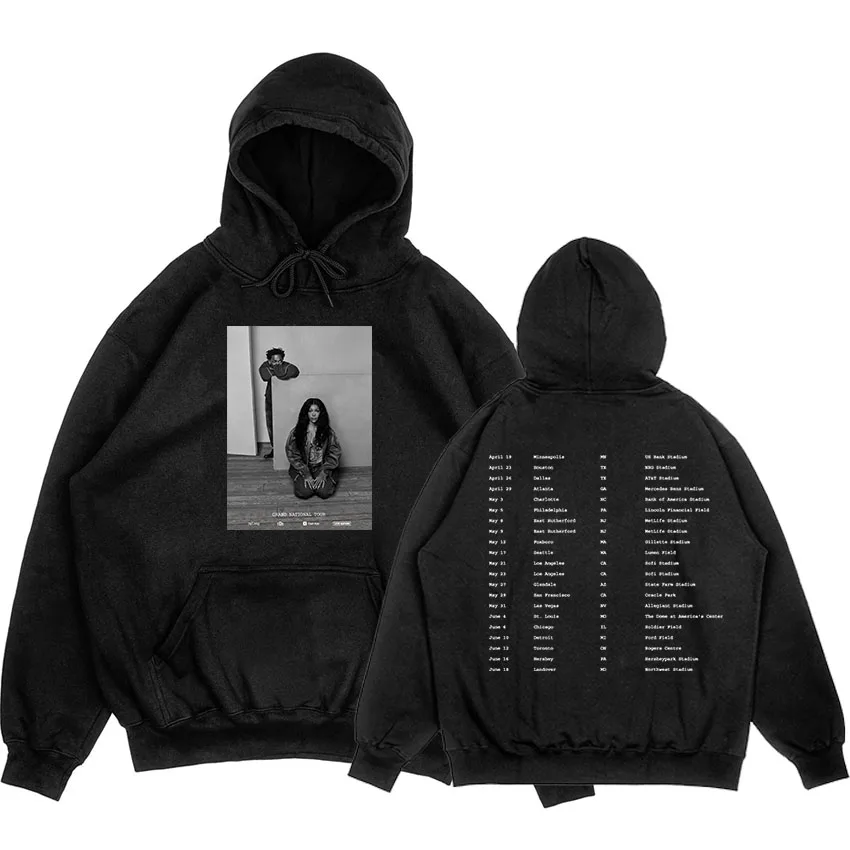 Grand-National Tour 2025 Hoodies GNX Kendrick Lamar X SZA Printing Sweatshirts Streetwear Unisex Hip Hop Fashion Graphic Clothes