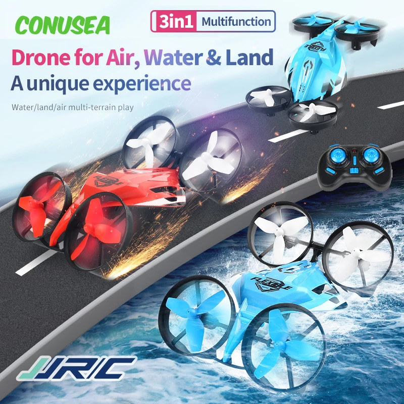 Jjrc H113 Rc Helicopter 4 In 1 Land Air Water Drone Car Rc Plane Remote Control Aircraft Airplane Mini Drones Ufo Toy Children