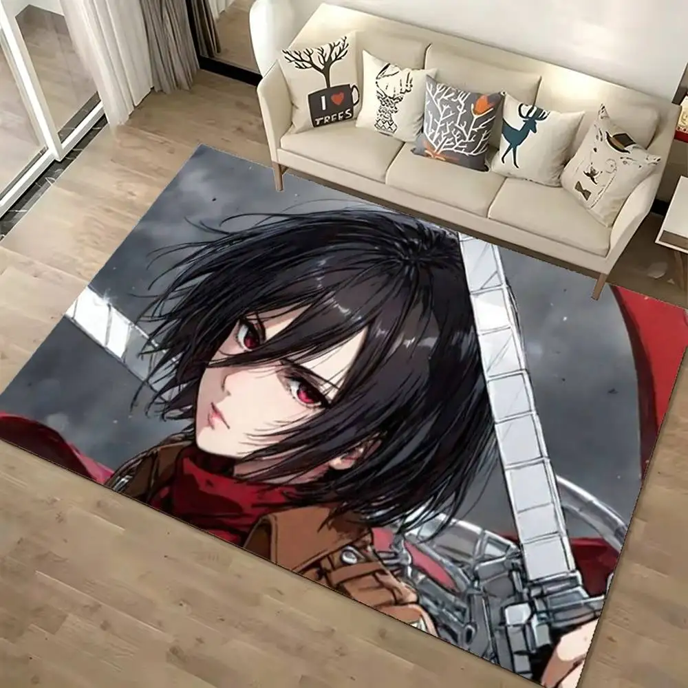 Mikasa Ackerman A-Attack on Titan Floor Mat Bathroom Absorbent Mat Rugs Simple Door Dirt-resistant Mat Home Kitchen Mat