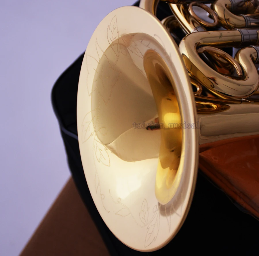 

TOP Gold Bb Mini French Horn Cupronickel Tuning Pipe Piccolo Horn Engraving Bell 2025