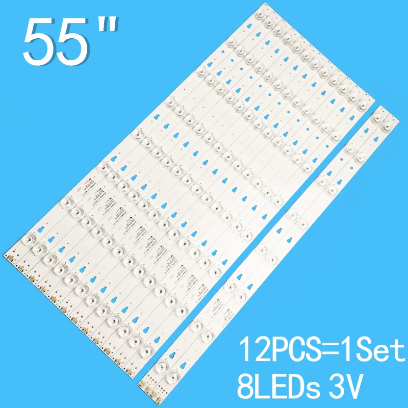 14pcs LED Strips for HAIER 55 TV LED55D8A-ZC14DFG-01 LED55D8B 30355008220 LE55U6500U LED55D8A LS55AL88A72/71 U55X31 D5551A