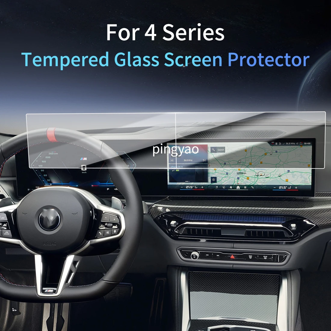 

Car Sticker Screen Protector Navigation Display Tempered Glass Protective Film Car Vehicle For 25 BMW 4 Series