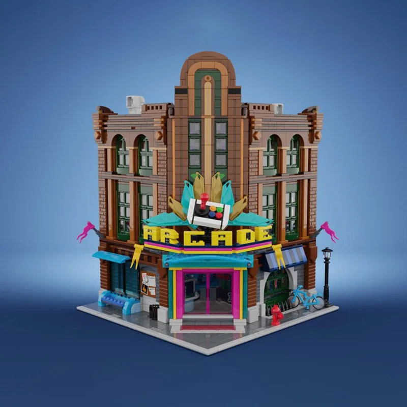 City Building Model Moc Building Blocks The Last Arcade Model Technology Bricks Military Model DIY Assembly Holiday Toy Gifts
