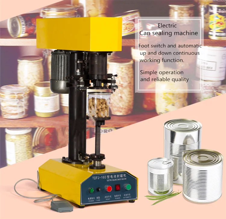 JYD Tdfj-160 Food Canning Manual Tin Aluminum Can Sealer Machine Can capping sealing machine For Beverage Jar Tin Can Sealer