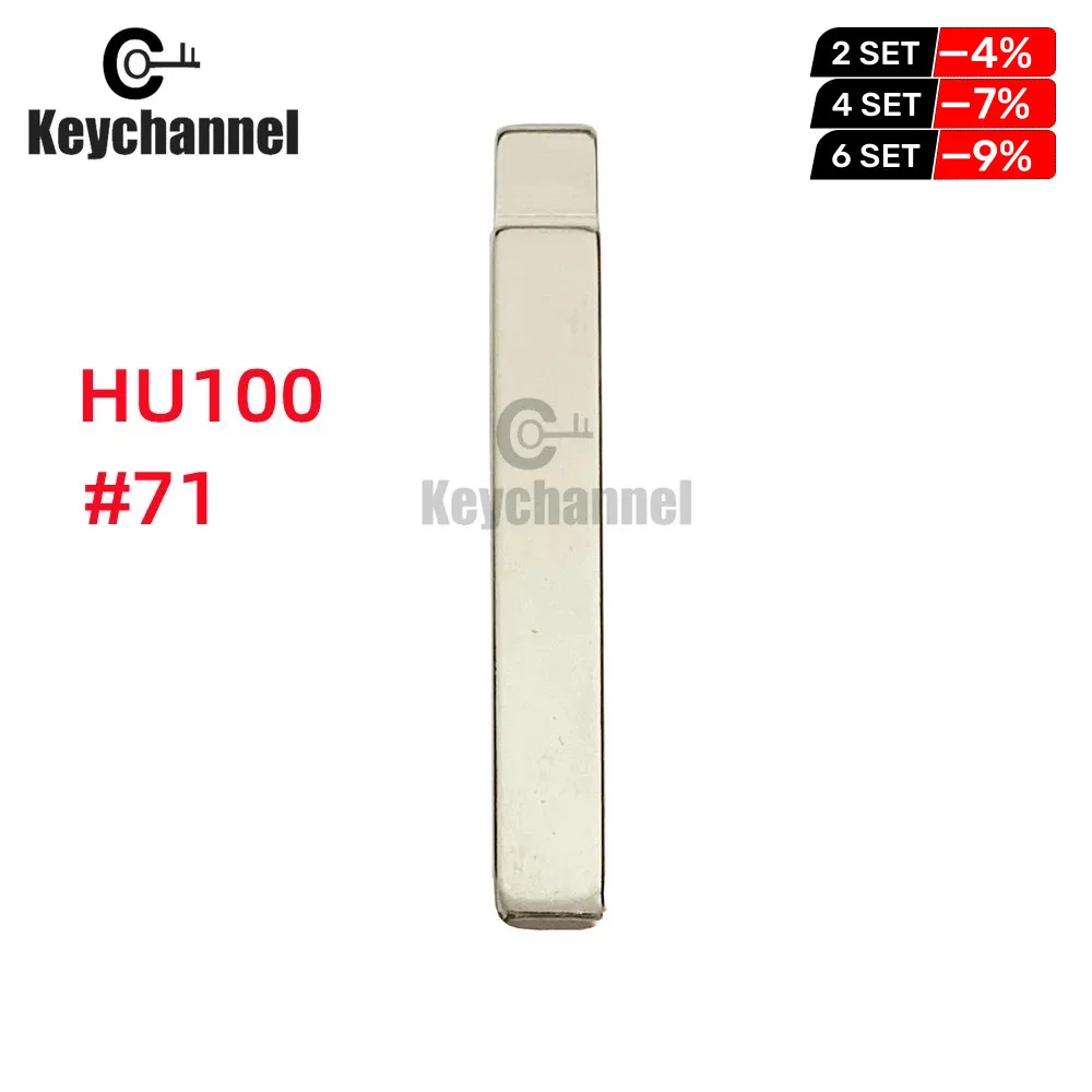 Keychannel 10 PCS/Lot Original #71 Flip Remote Key Blade GM Type HU100 OP-11 For Opel For Buick For Cruze NO. 71 LISHI HU100