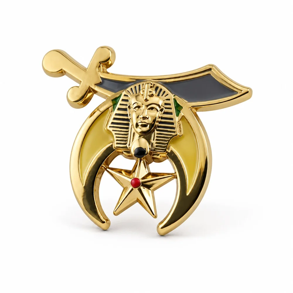 Shriners Masonic Lapel Pin Gold Metal Soft Enamel Masonic Brooch Badge Elegant Fashion Suit Jacket Accessories Gifts