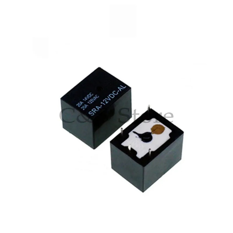 100pcs 5V 12V 24V 20A DC Power Relay SRA-05VDC SRA-12VDC SRA-24VDC-CL/AL 4Pin 5Pin PCB Type Relay