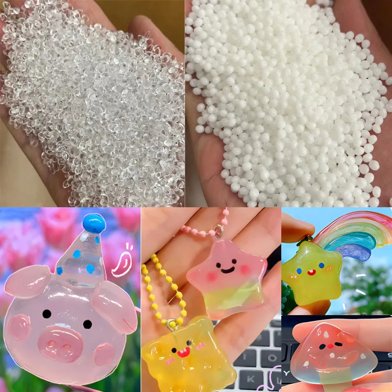 500g PCL Crystal Clay Particles Transparent White Boiling Water Hot Melt DIY Model Making Resin Material