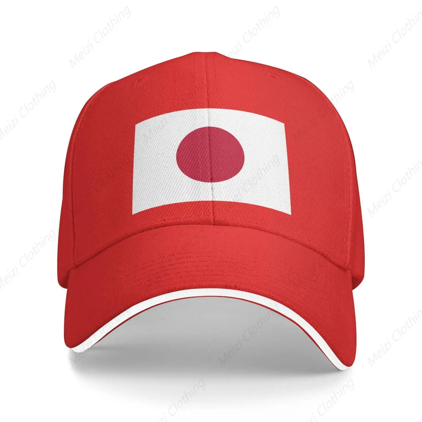 Japanese Flag Pattern Sandwich Duck Tongue Hat Outdoor Sports Baseball Hat Adjustable Truck Golf Hat image 4