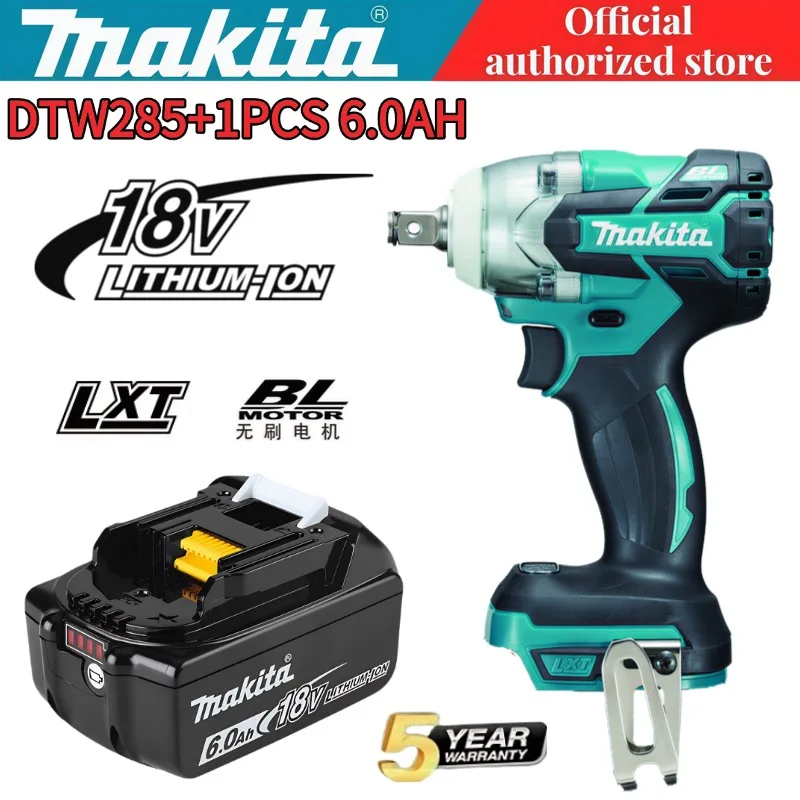 

DTW285 18 В LXT ® Литий-ионный бесщеточный аккумуляторный 4-скоростной 1/2 дюйма кв. Ударный гайковерт с съемной батареей AnvilMakita 18 В ┇ ╳