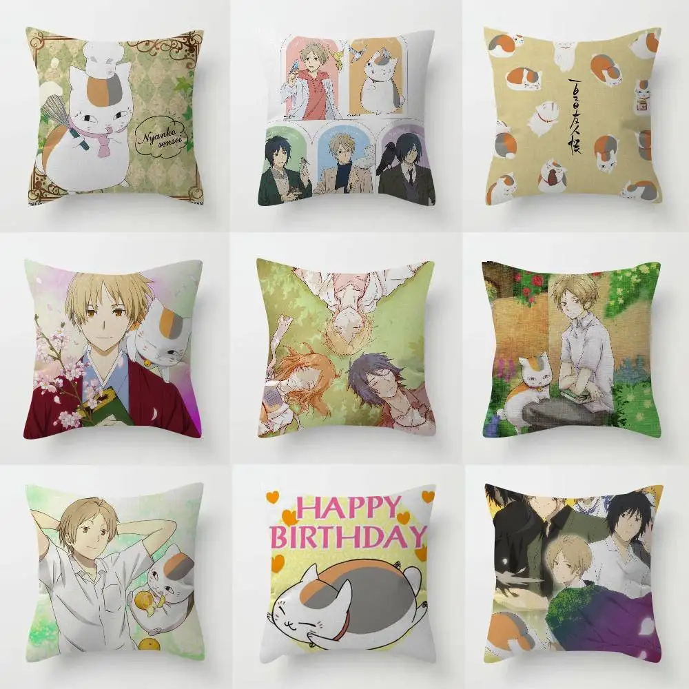 Anime N-Natsumes B-Book Of F-Friends  Pillow Gift Home Office Decoration Bedroom Sofa Car Cushion Cover case 45x45