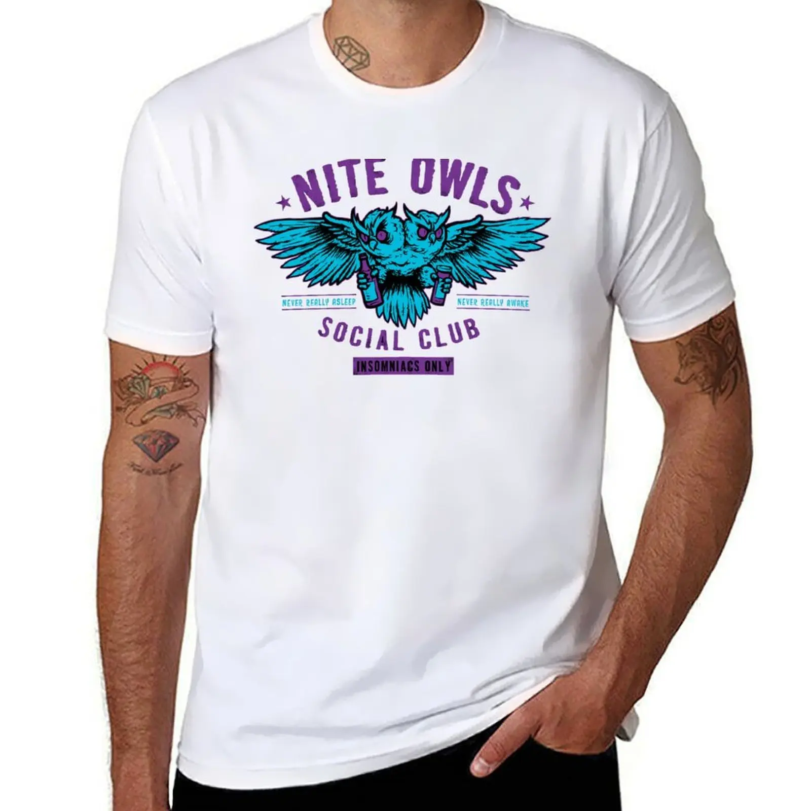 

Nite Owls Social Club T-Shirt t shirts designer man t shirt heavy cotton T-Shirt