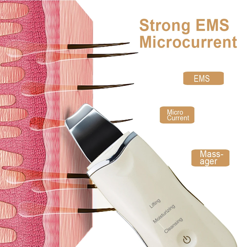 เครื่องขัดผิวแบบอัลตร้าโซนิคเครื่องขัดผิวหน้าเครื่องขัดสิวหัวดำพลั่วปอกเปลือกทำความสะอาดเครื่องดูดสิวดูแลผิว
