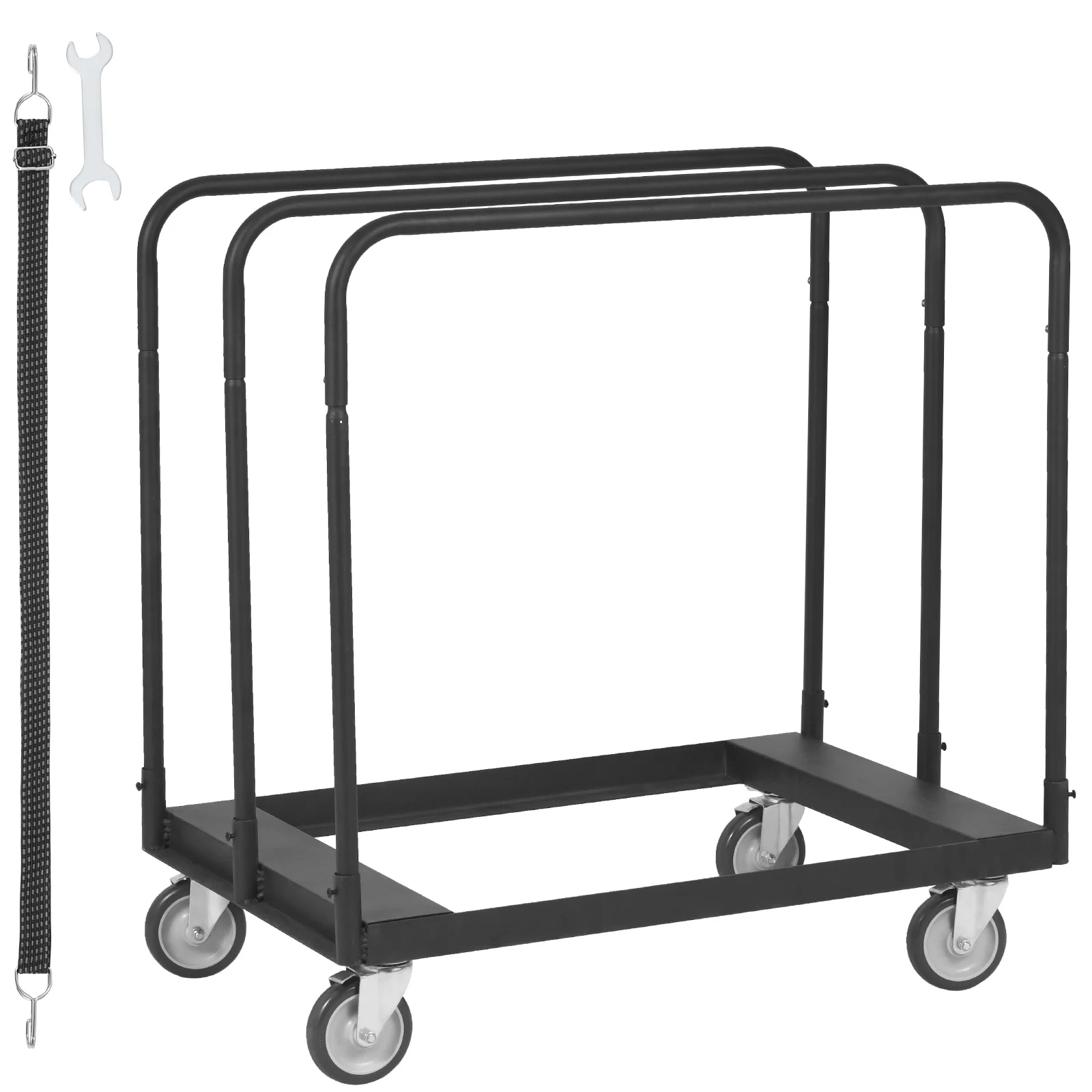 SucceBuy 1500LBS Trockenbau-Blattwagen-Panel-Dolly mit Deck und 5" drehbaren Rädern, Handhabung von Wand-Sheetrock-Kraft für Garage, Lager